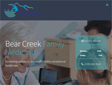 Tablet Screenshot of bearcreekfamilymedicine.com